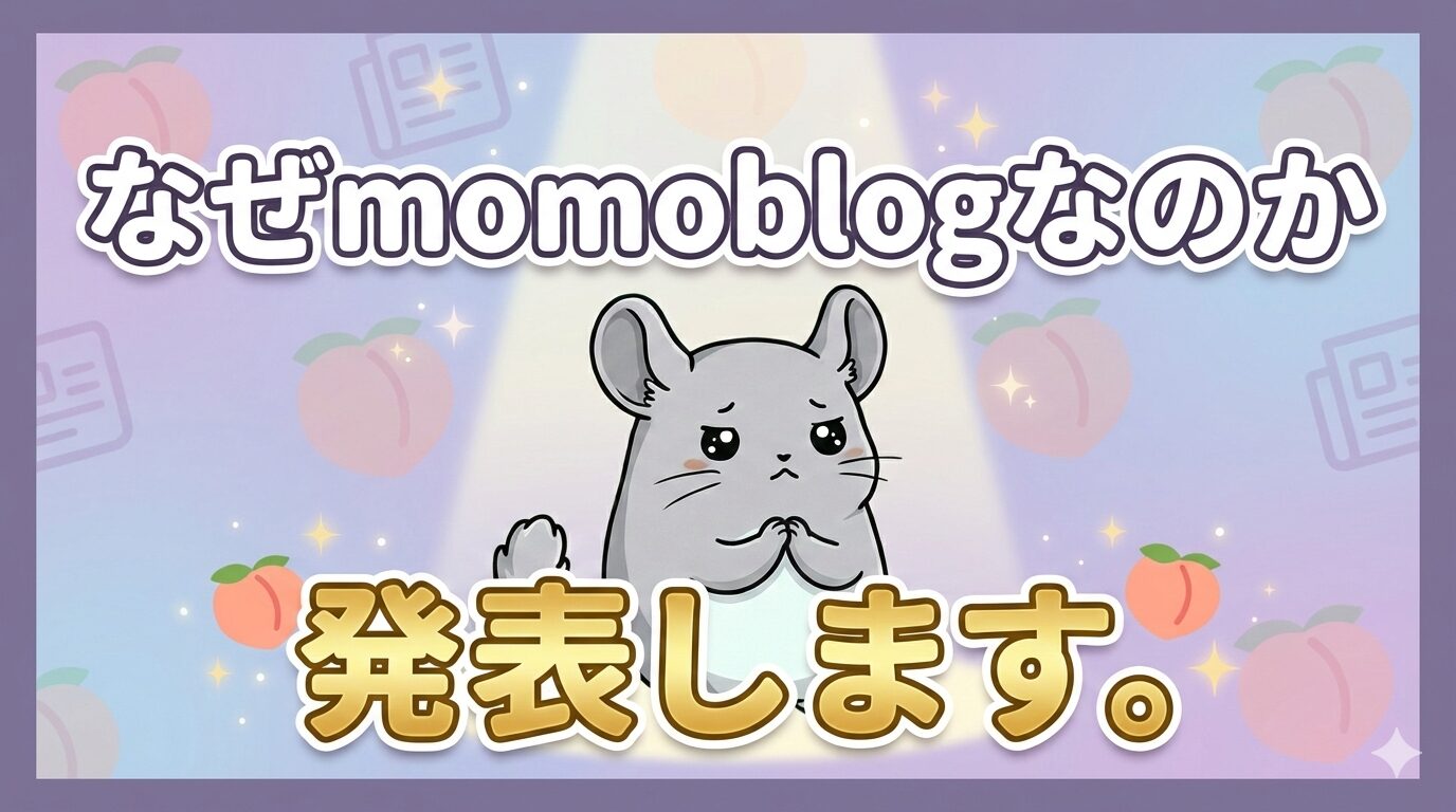 なぜmomoblogなのか発表します。
